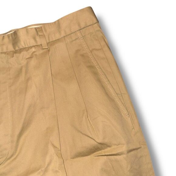 Zanella Tan Twill Chino Dress Pleated Trouser Pants 34/30 - Picture 5 of 10